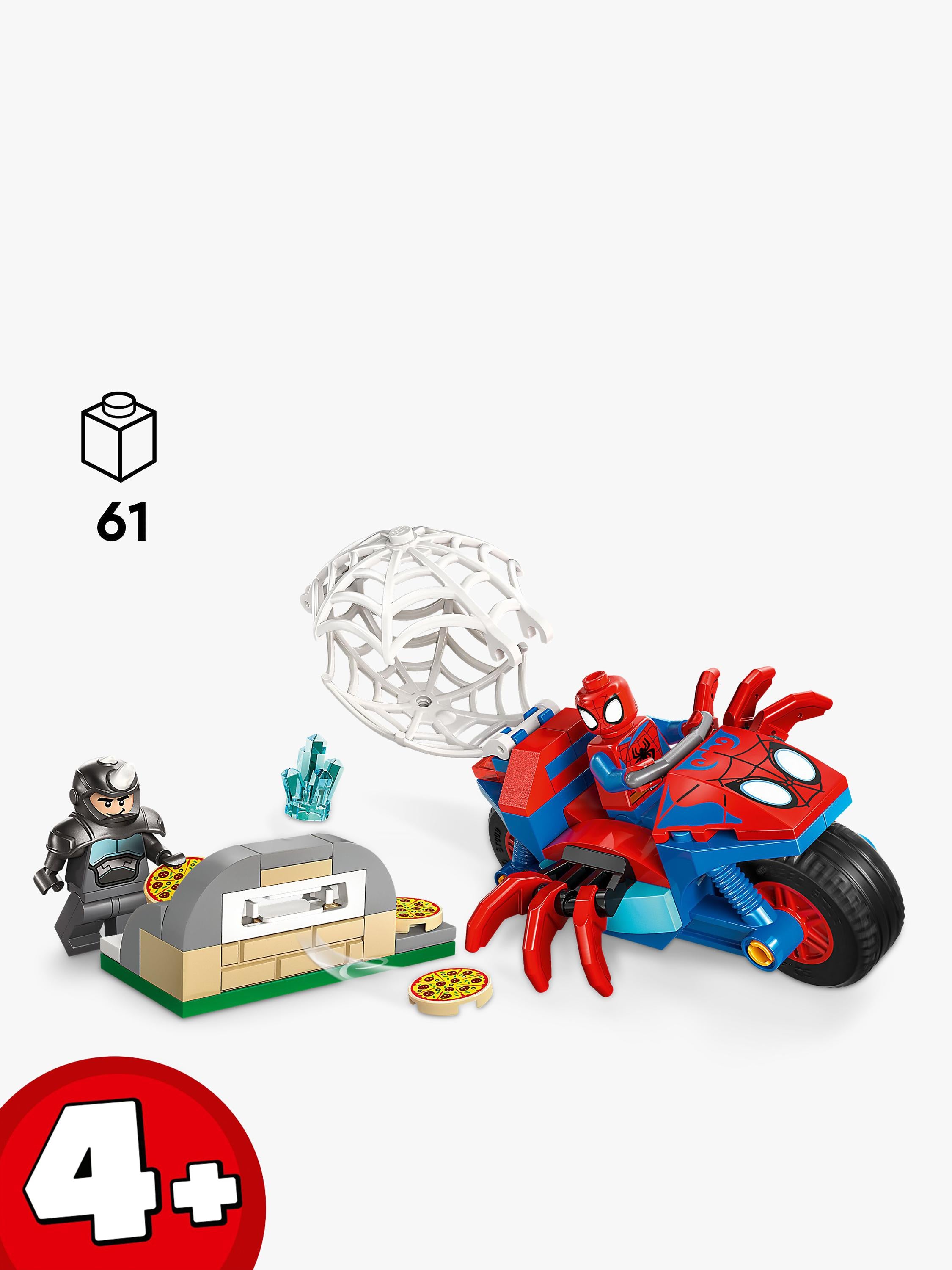 LEGO Marvel Spidey motorcycle building set 61 pieces - British product