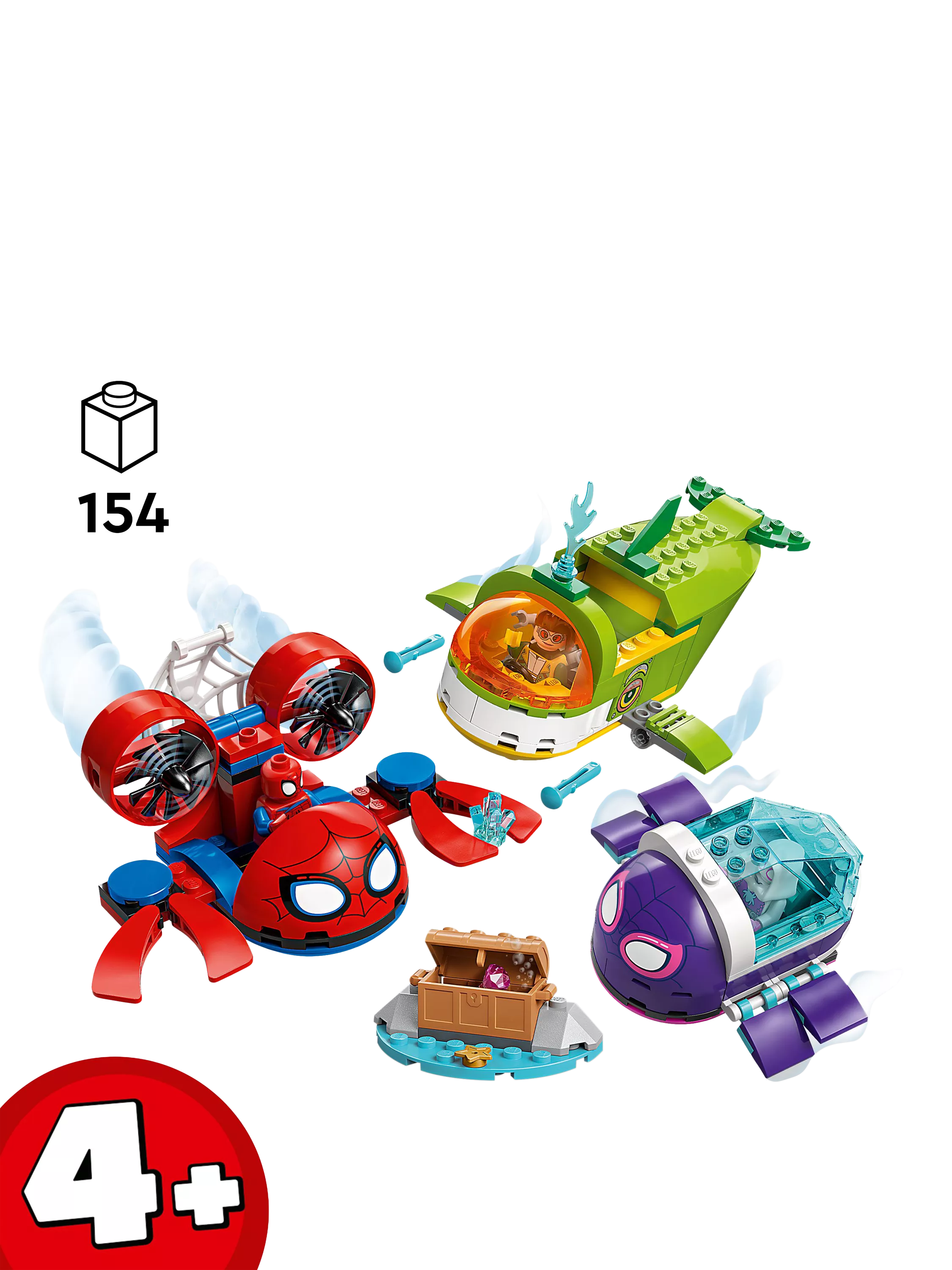 LEGO Marvel Spidey Underwater Vehicles building set 154 pieces (British brand)