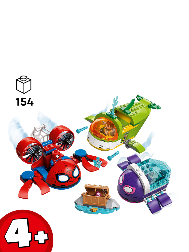 LEGO Marvel Spidey Underwater Vehicles building set 154 pieces (British brand)