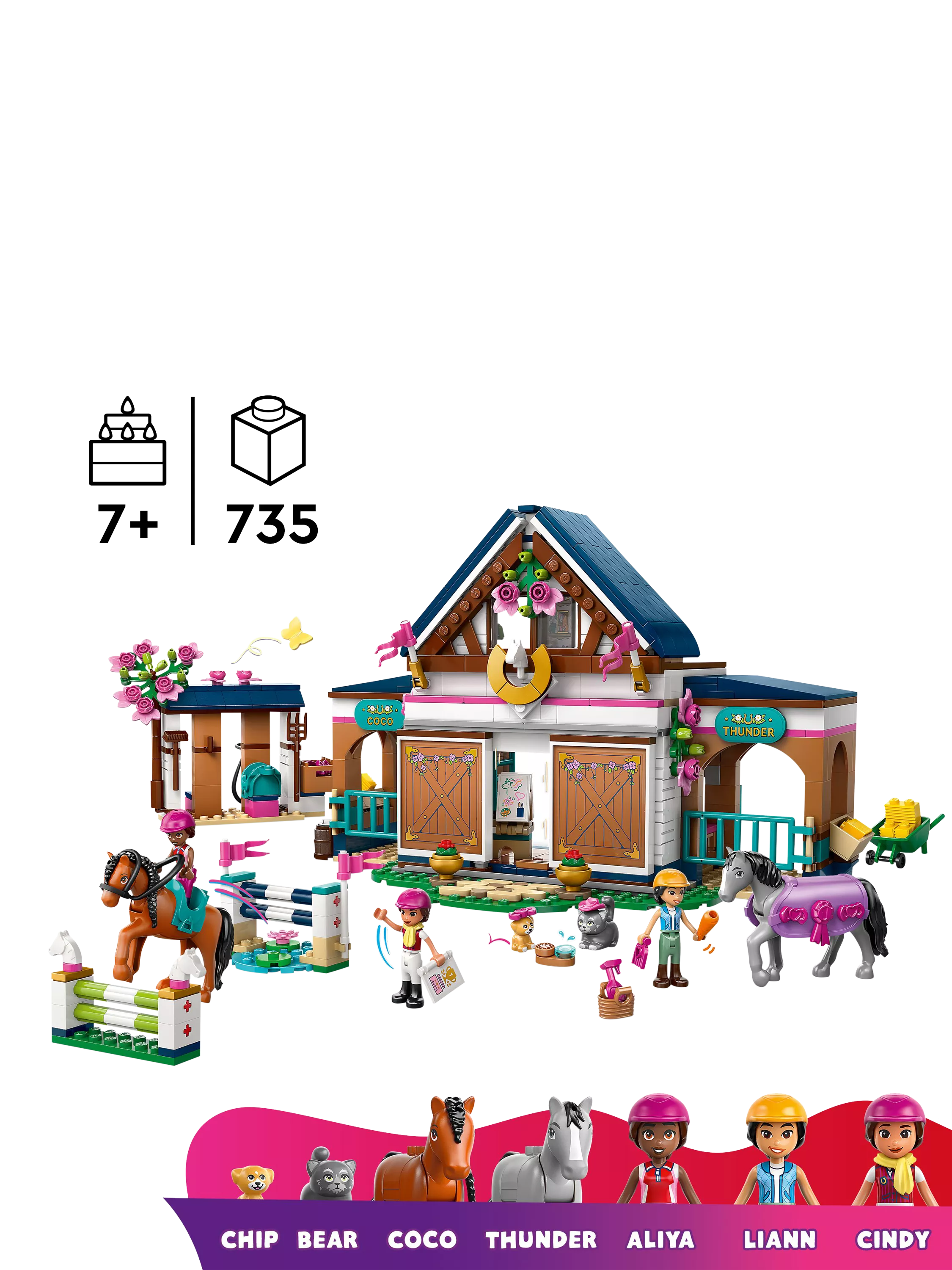 LEGO Friends Horse Stable and Riding Academy 735 piece set (British brand)