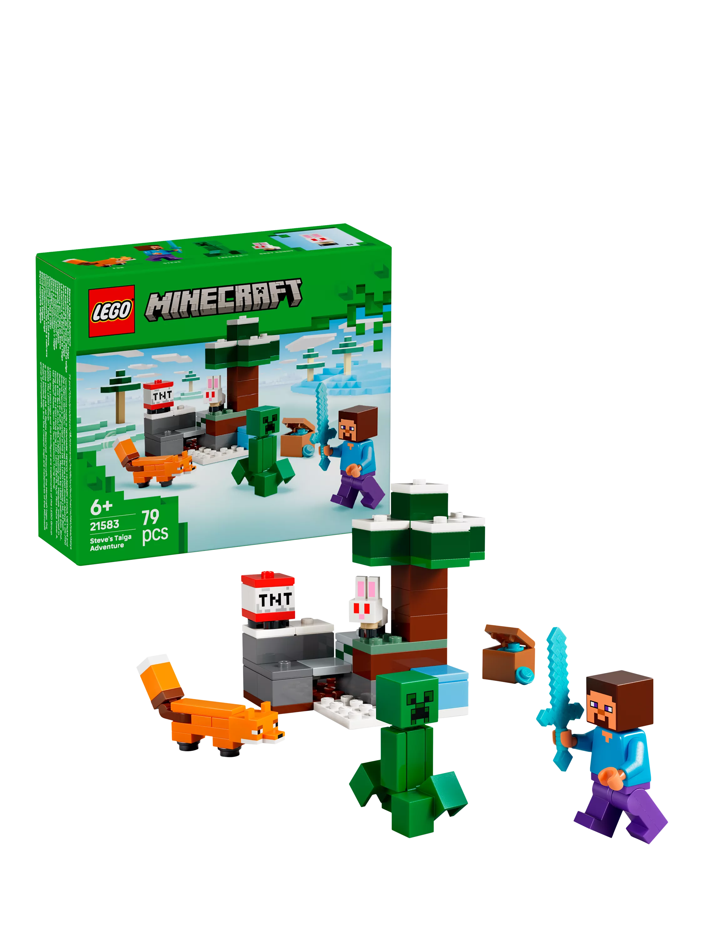 LEGO Minecraft Steve's Taiga Adventure building set, UK version