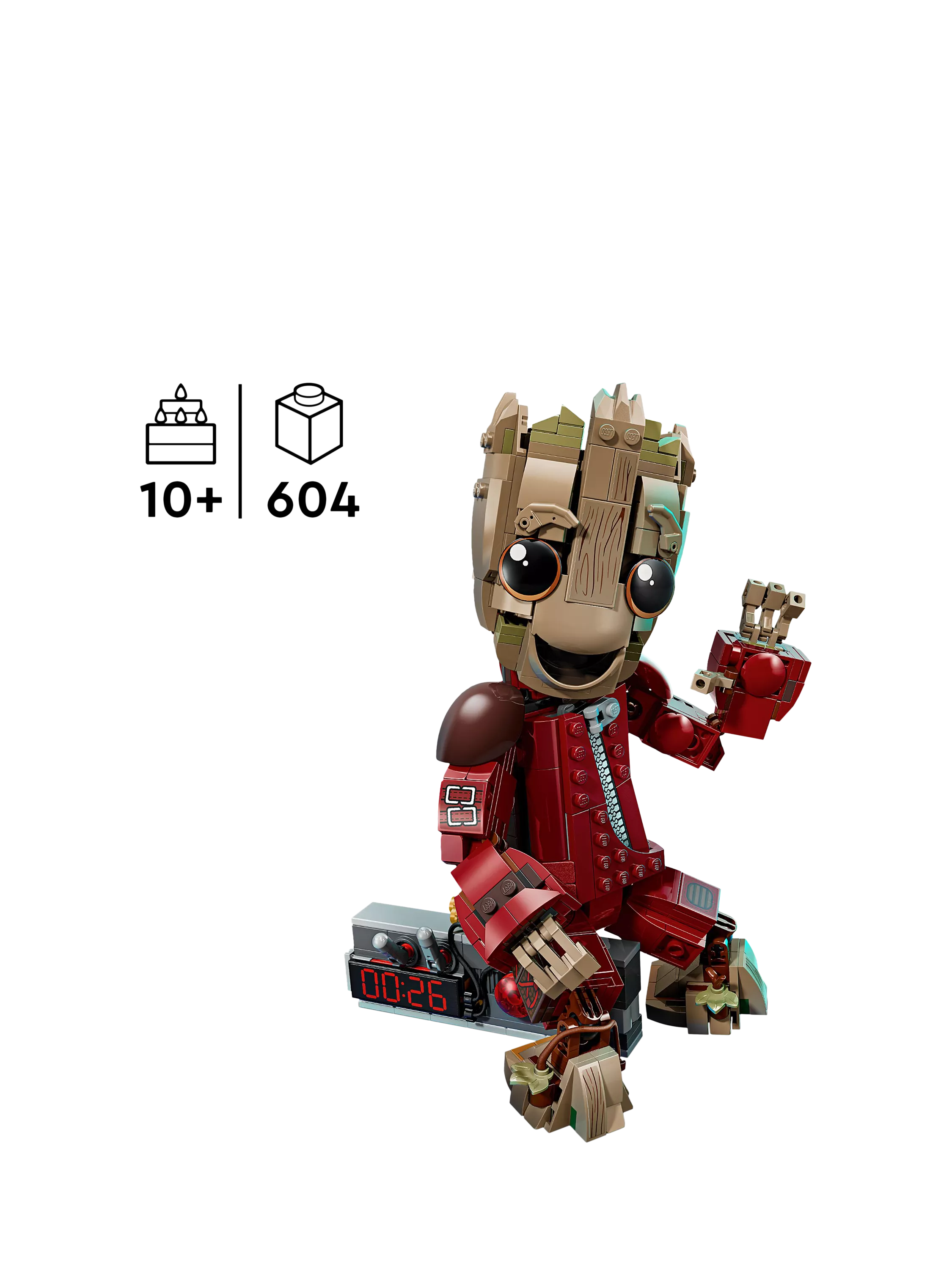 LEGO Baby Groot Ravager Jumpsuit figure 76341, UK version