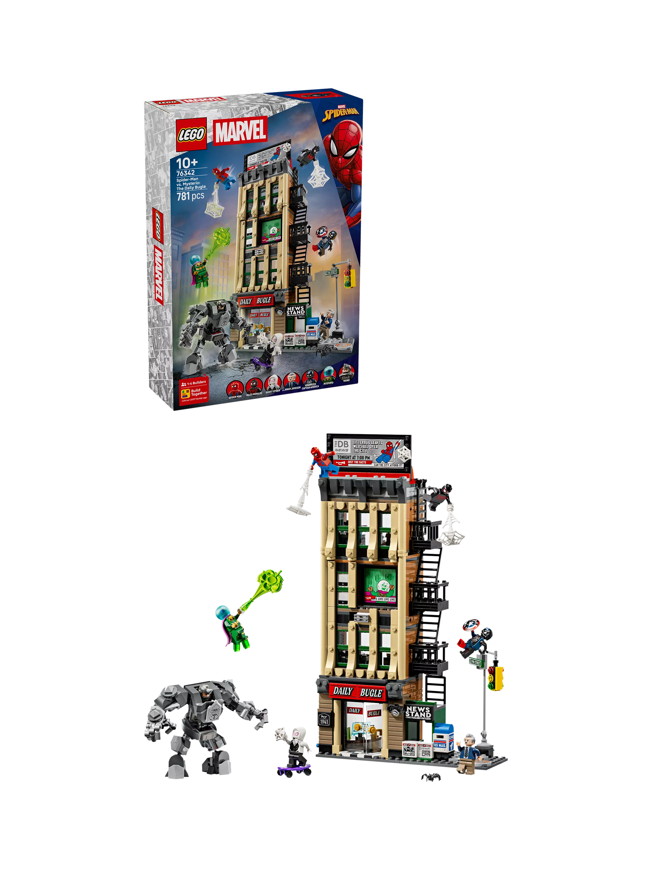 LEGO Marvel Daily Bugle building toy with minifigures - British product