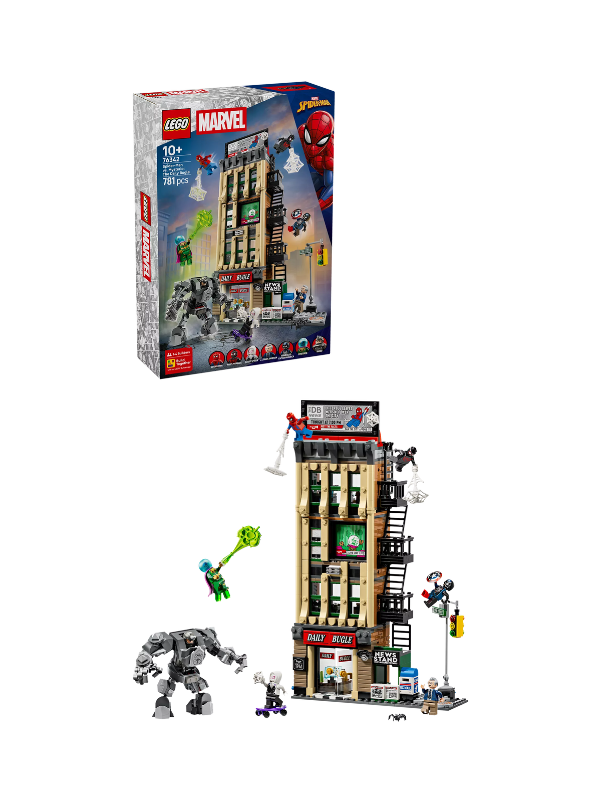 LEGO Marvel Daily Bugle building toy with minifigures - British product