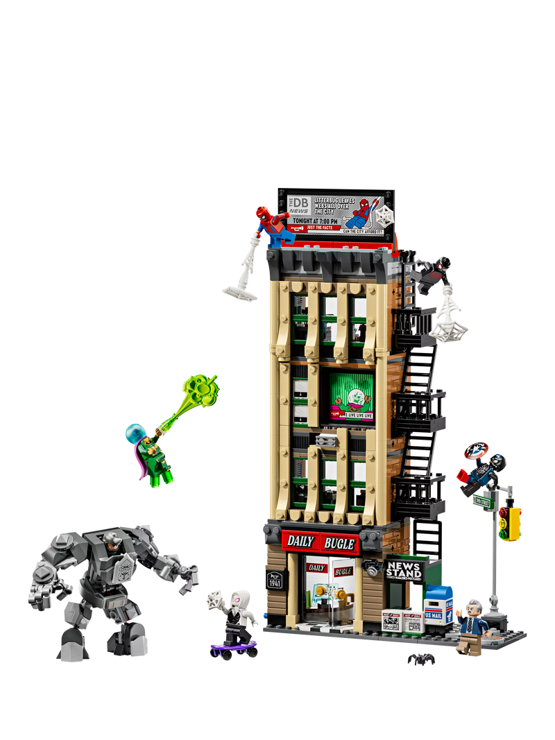 LEGO Marvel Daily Bugle building toy with minifigures - British product
