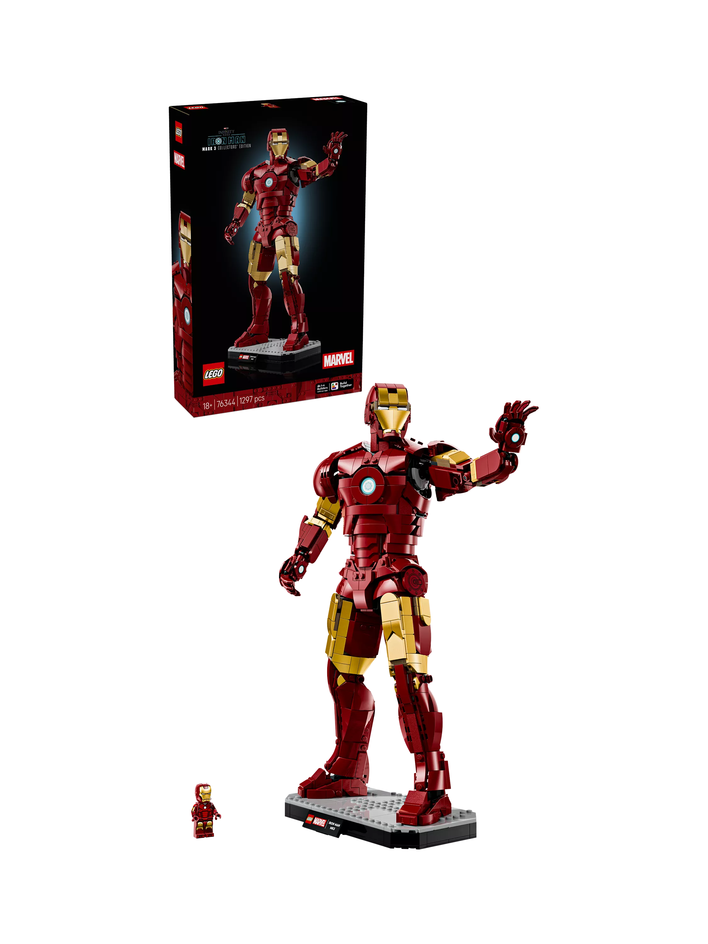 LEGO Marvel Iron Man Mark 3 figure - British product