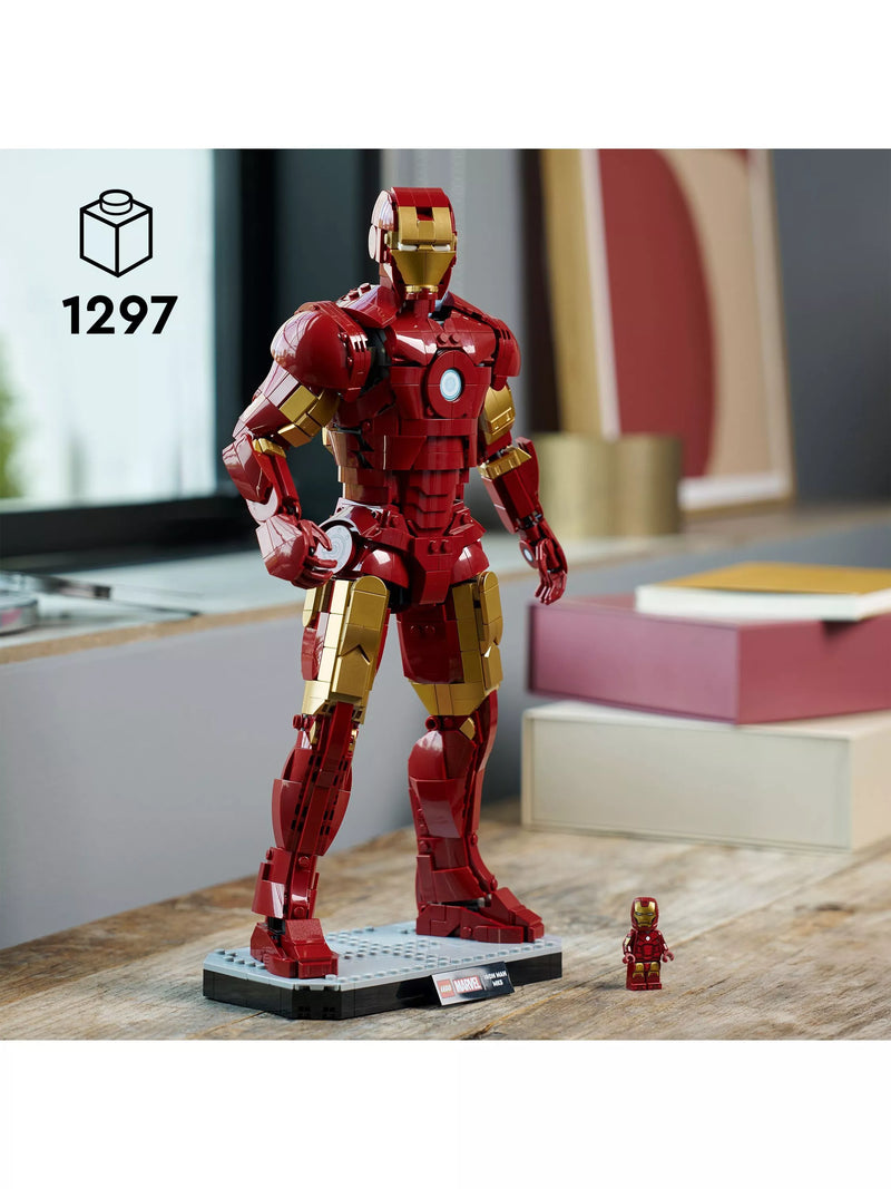 LEGO Marvel Iron Man Mark 3 figure - British product