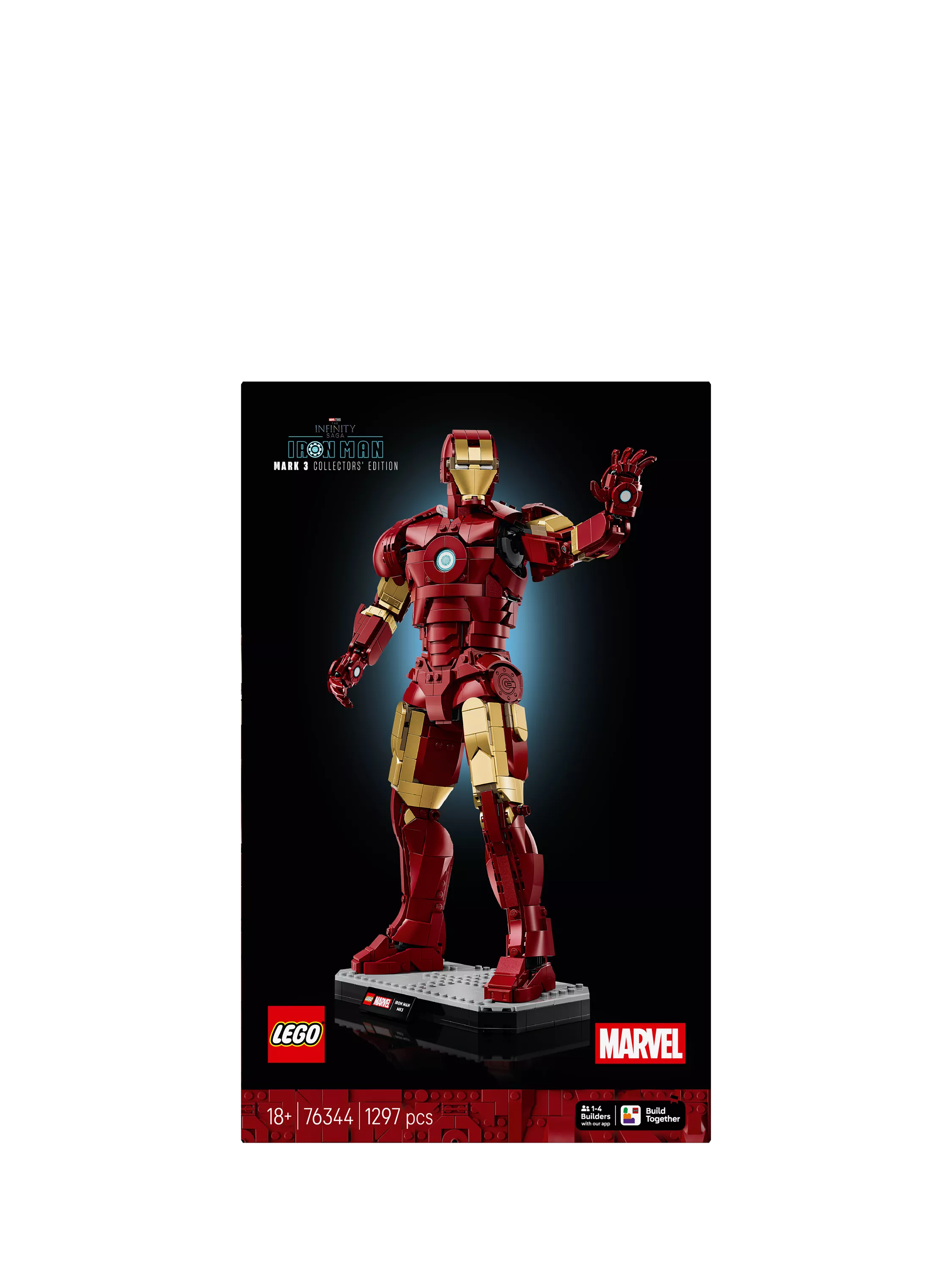 LEGO Marvel Iron Man Mark 3 figure - British product