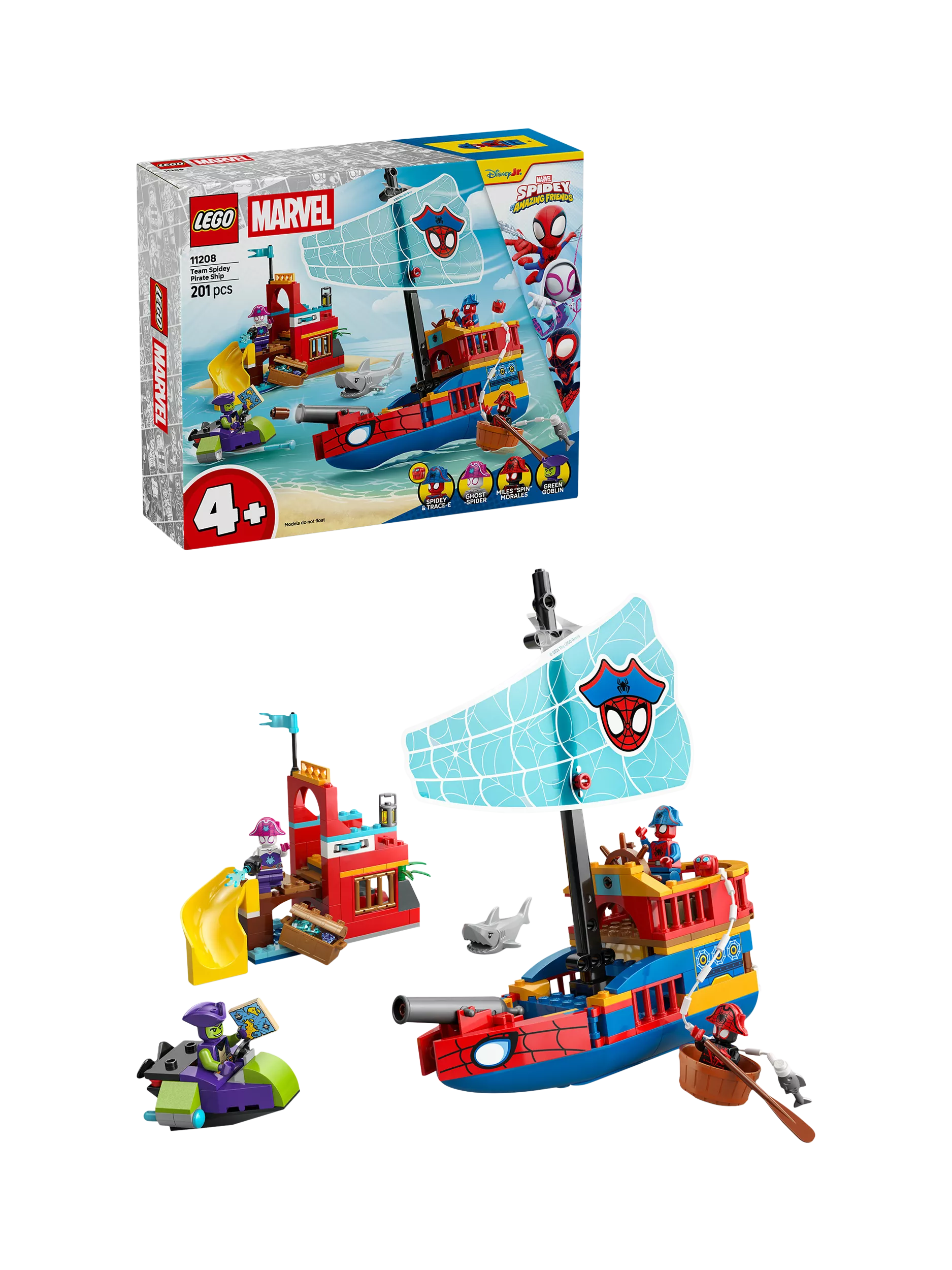 LEGO Marvel Team Spidey Pirate Ship building toy 11208, imported from the UK