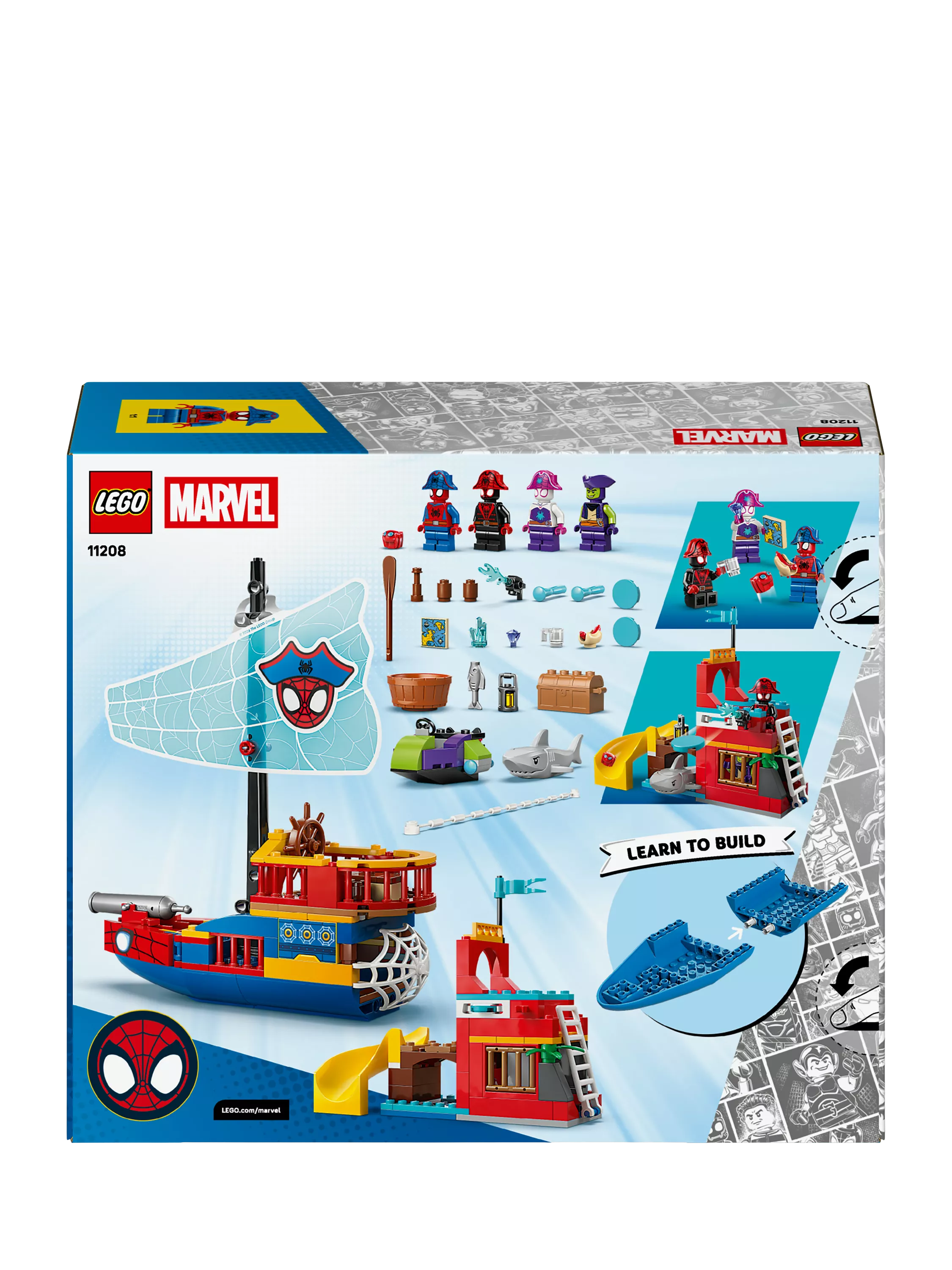 LEGO Marvel Team Spidey Pirate Ship building toy 11208, imported from the UK