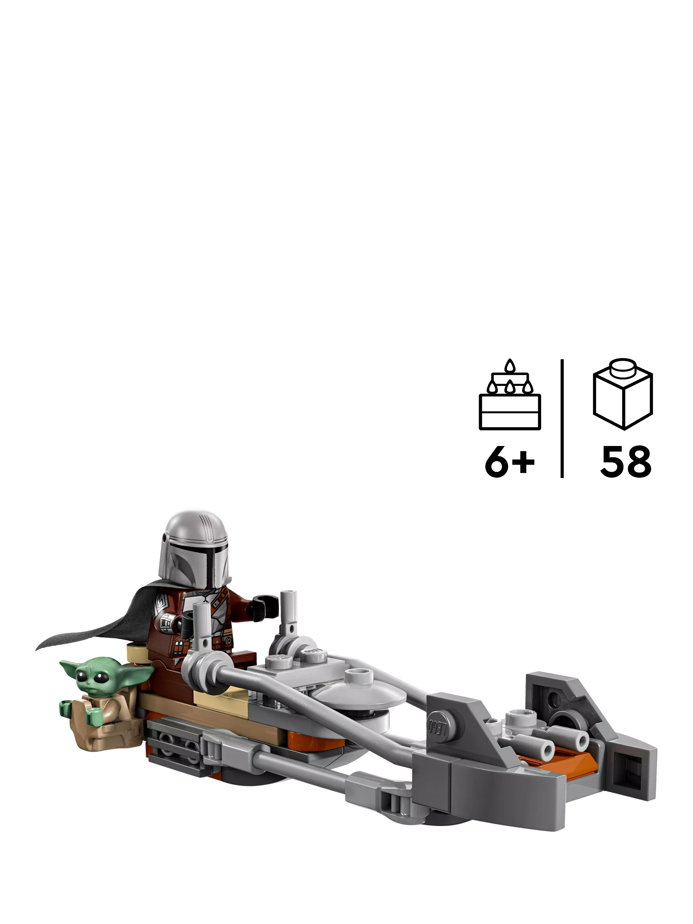 LEGO Mandalorian & Grogu's Speeder Bike, UK version