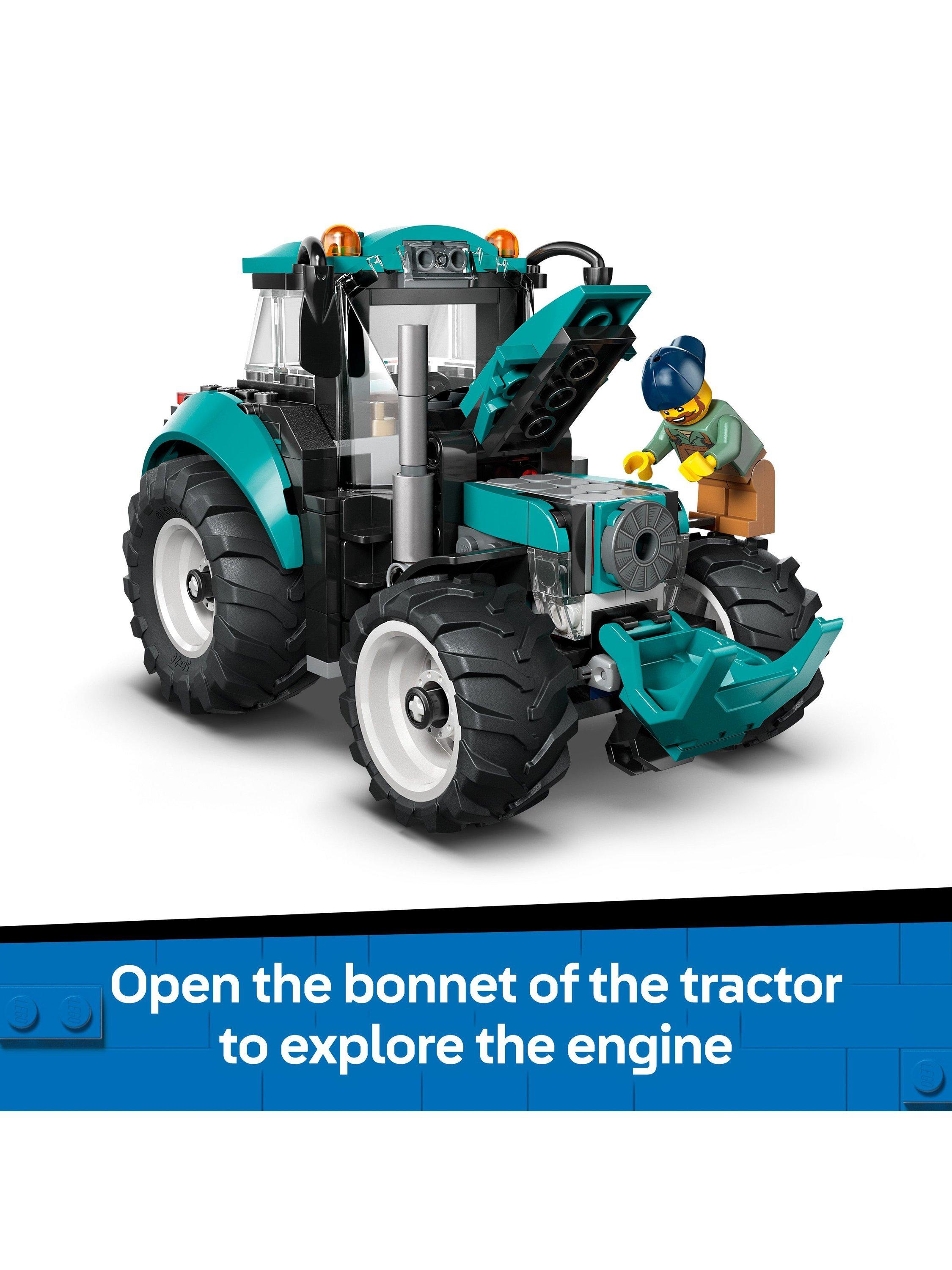 LEGO City tractor building set 60498 with farmer minifigure (British brand)