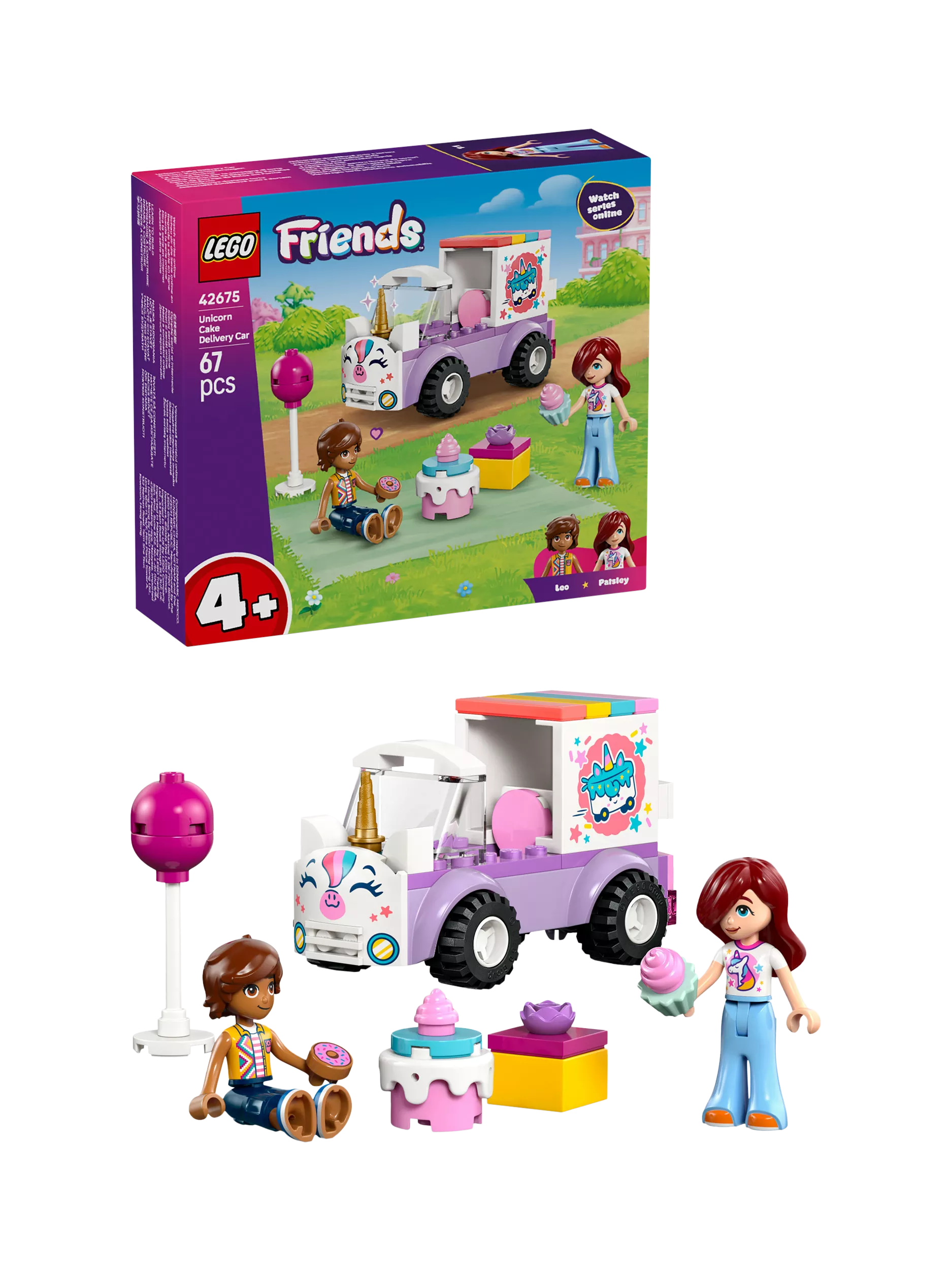 LEGO Friends Unicorn Cake Delivery Car construction set 67 pieces - British product