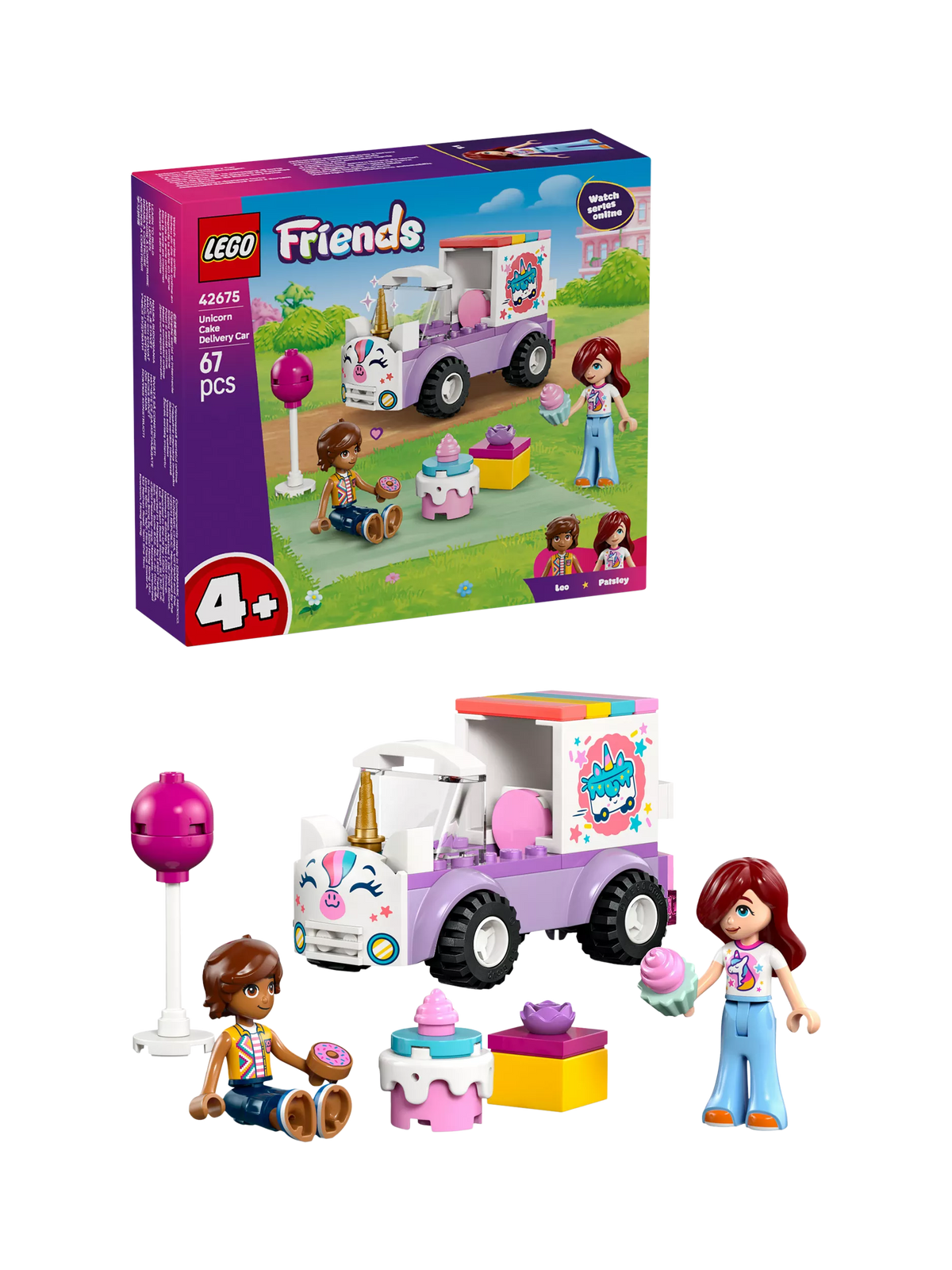 LEGO Friends Unicorn Cake Delivery Car construction set 67 pieces - British product