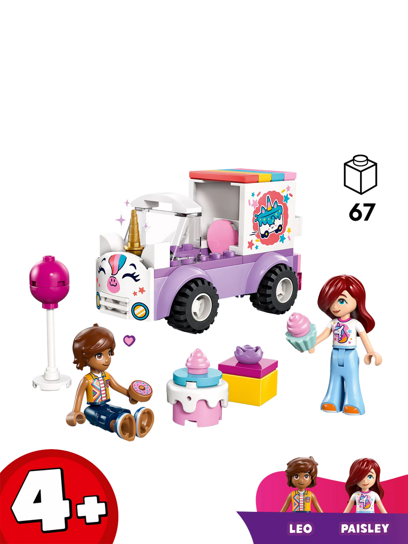 LEGO Friends Unicorn Cake Delivery Car construction set 67 pieces - British product