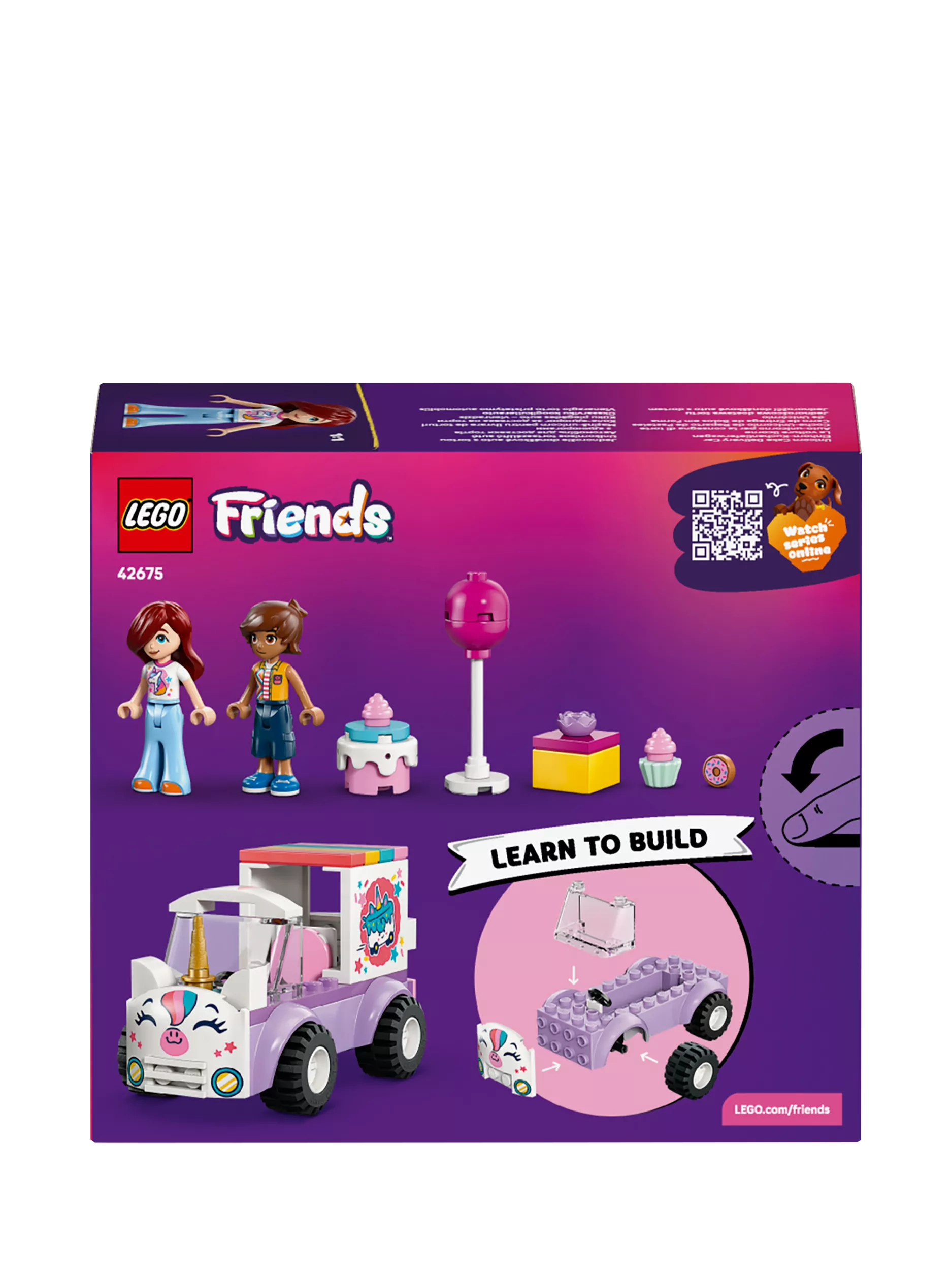 LEGO Friends Unicorn Cake Delivery Car construction set 67 pieces - British product