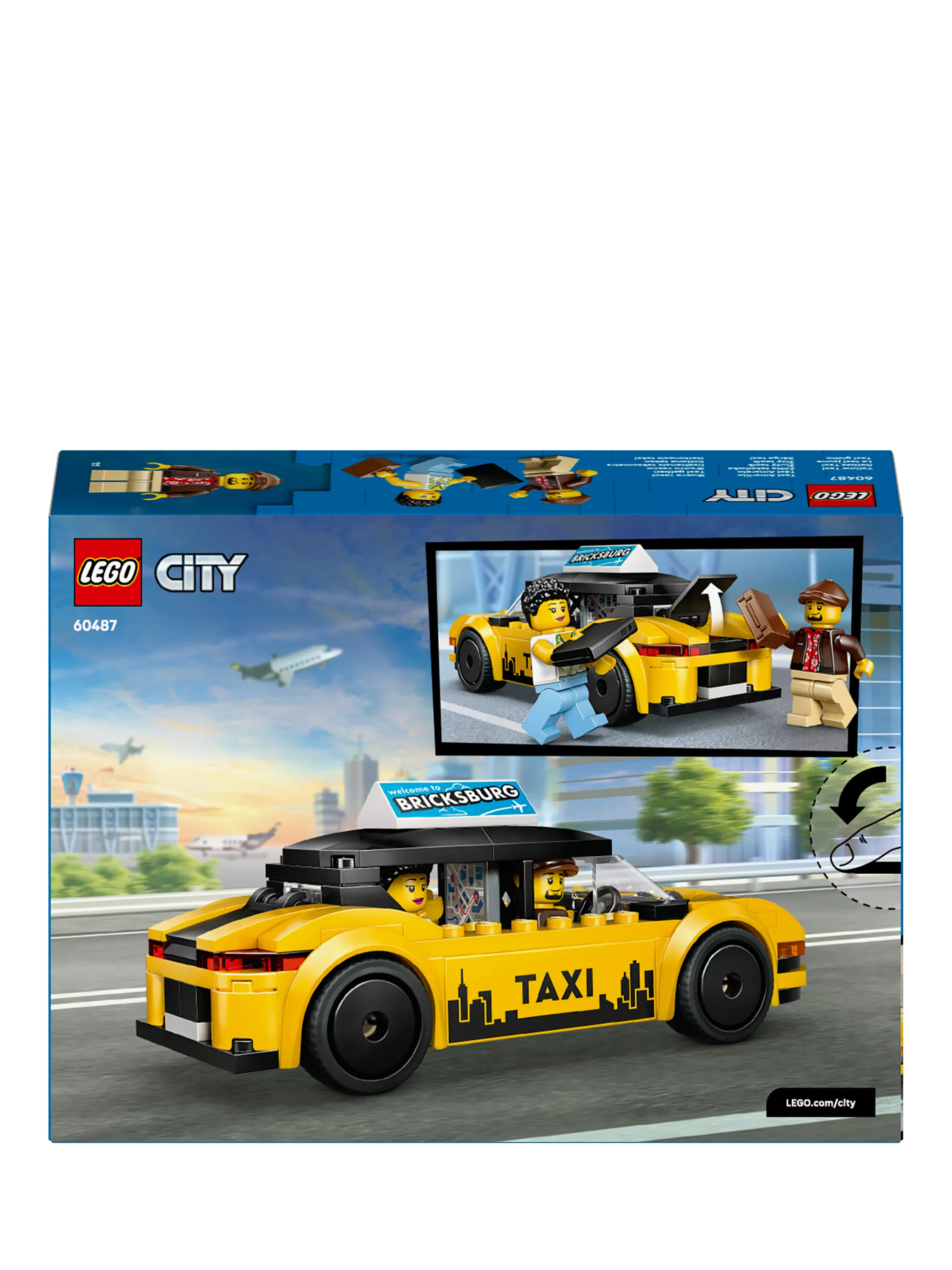 LEGO City Yellow Taxi model car 122 pieces - British product