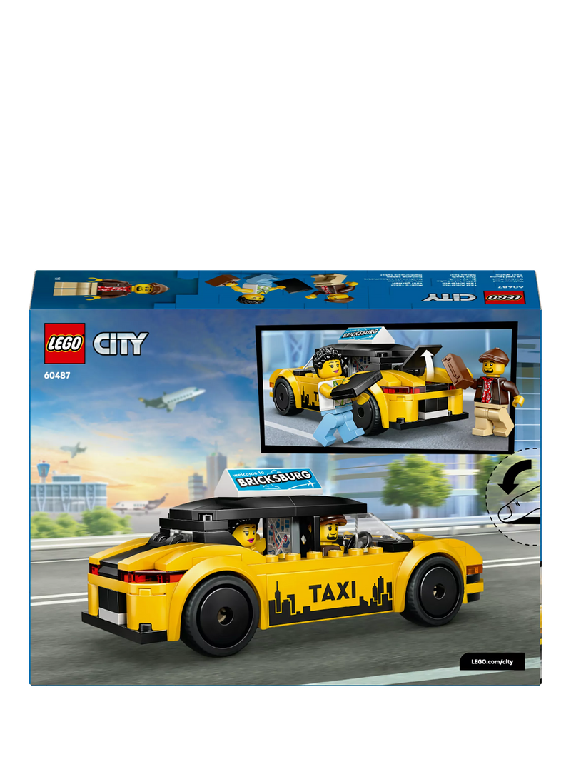 LEGO City Yellow Taxi model car 122 pieces - British product