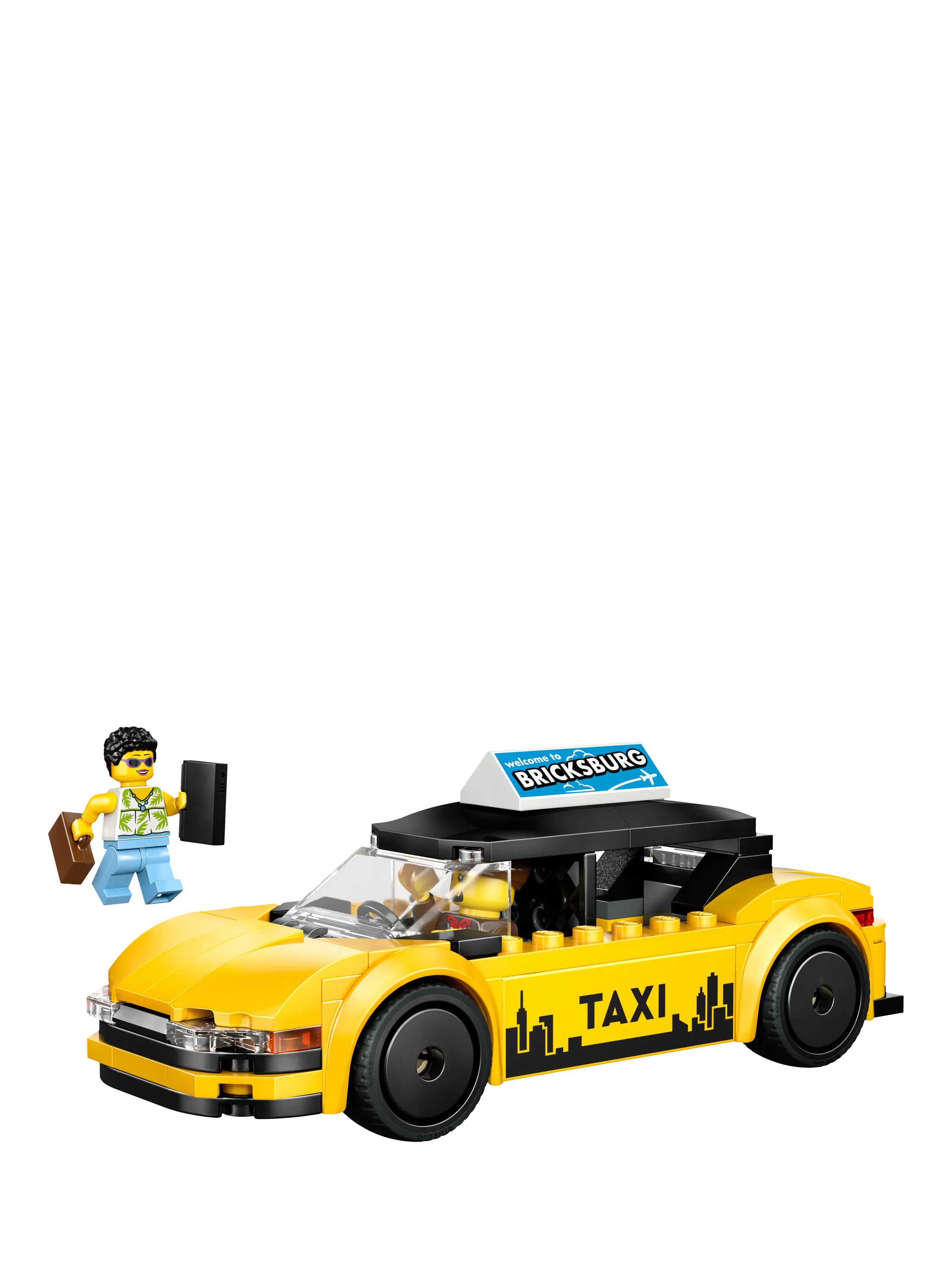 LEGO City Yellow Taxi model car 122 pieces - British product