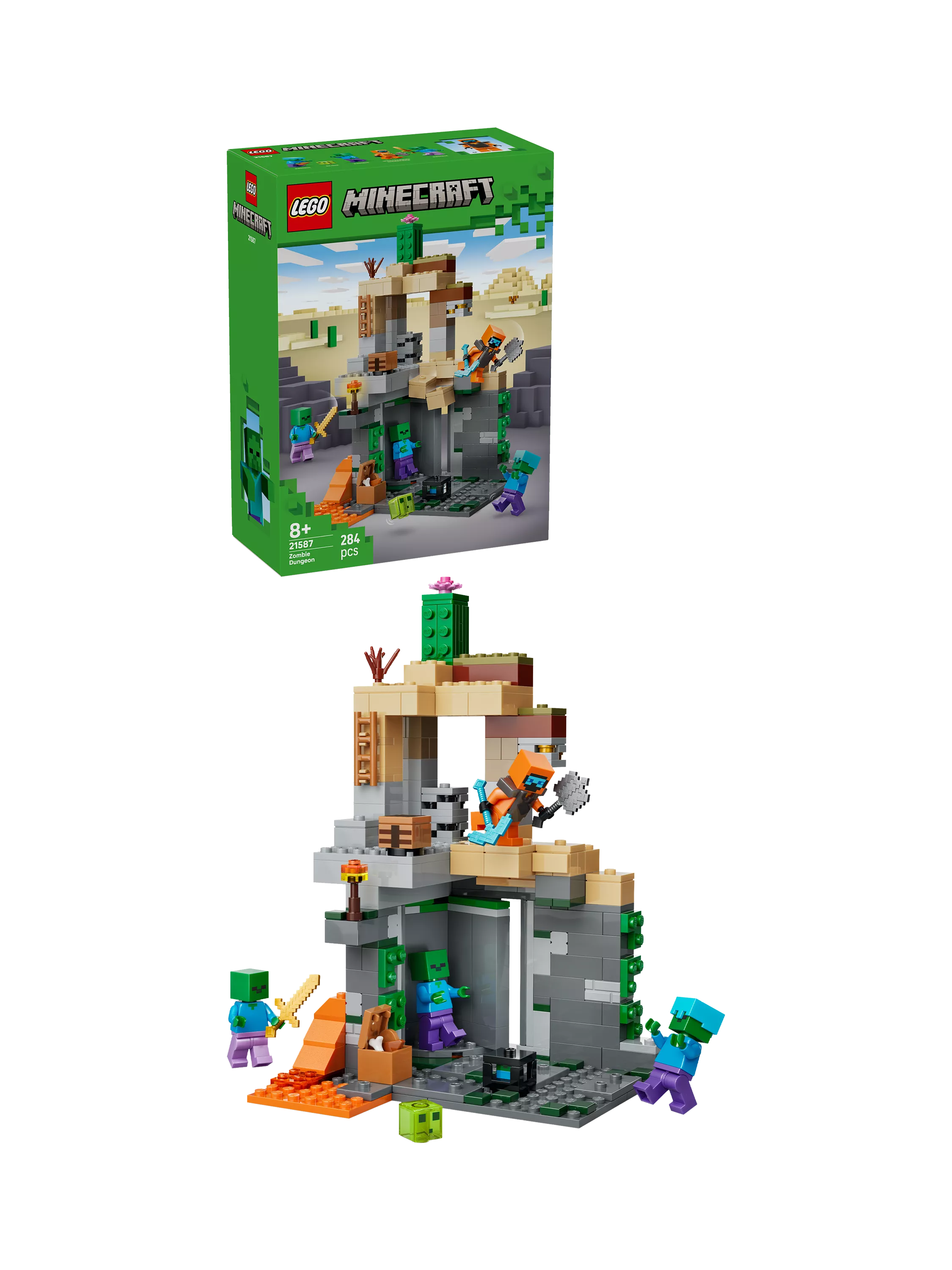 LEGO Minecraft Zombie Dungeon building set 284 pieces, UK version