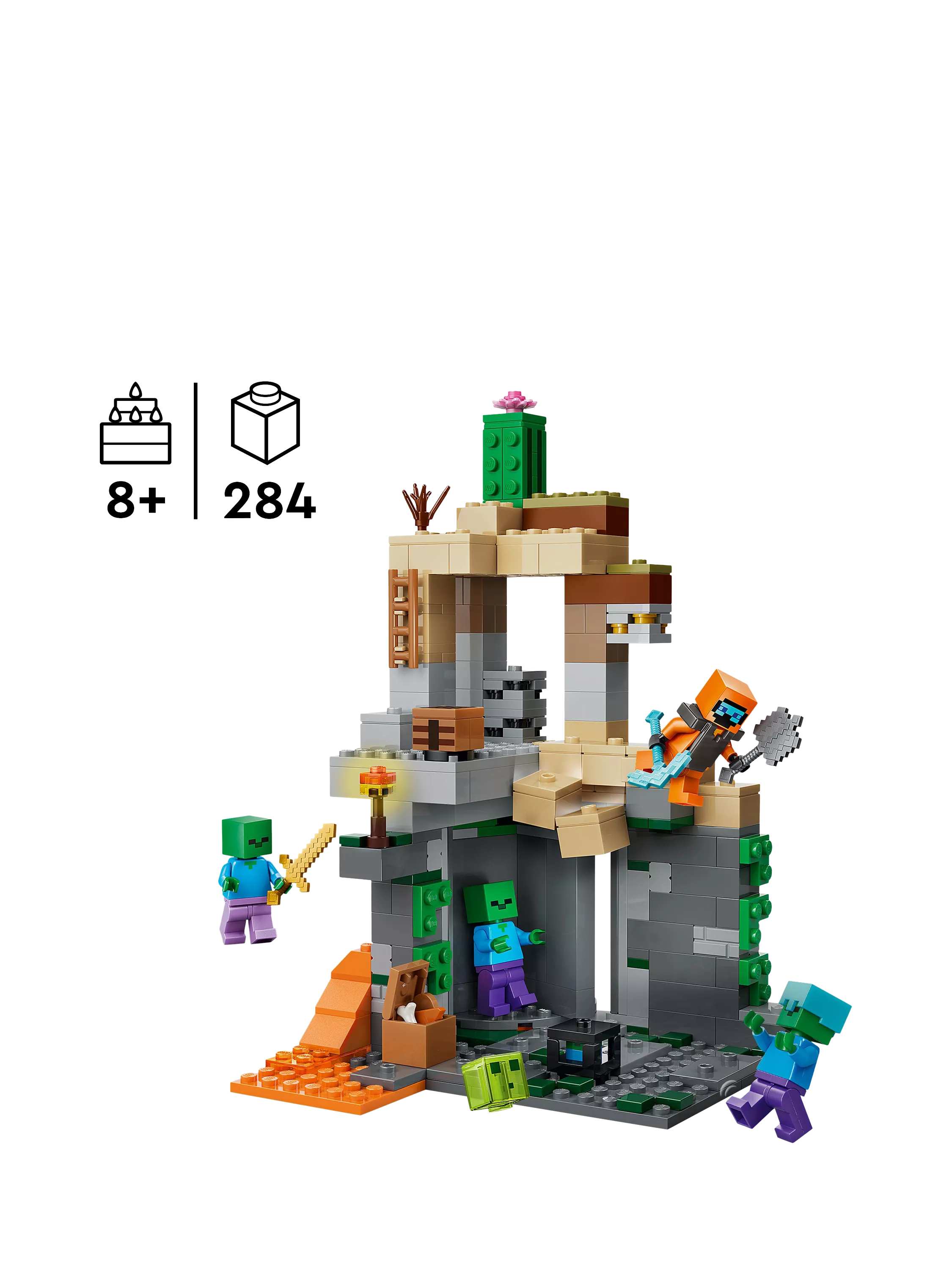 LEGO Minecraft Zombie Dungeon building set 284 pieces, UK version
