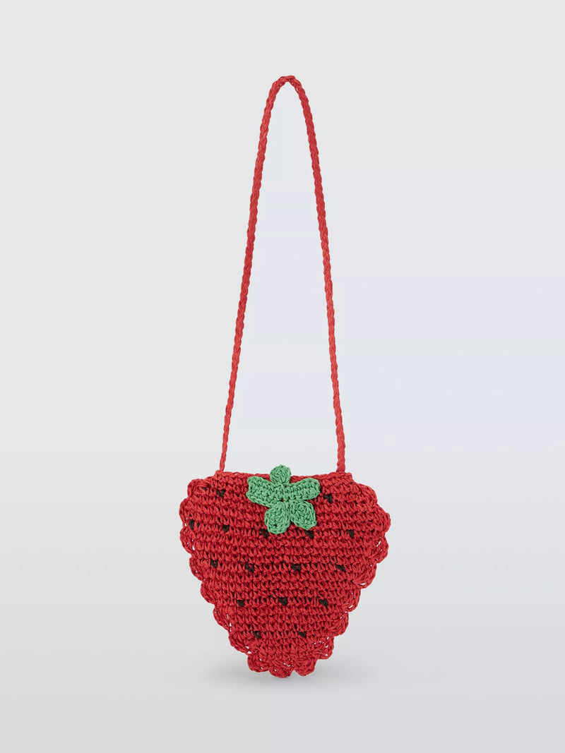 John Lewis kids strawberry straw bag red (British brand)
