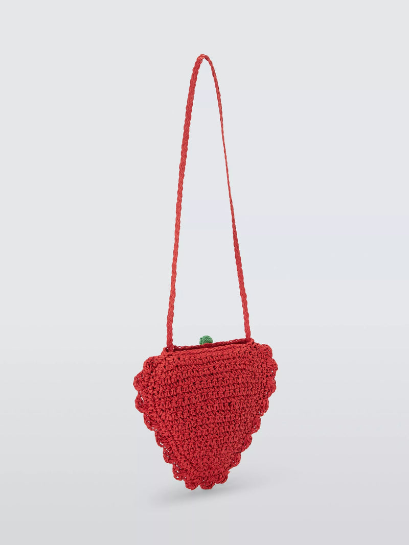 John Lewis kids strawberry straw bag red (British brand)