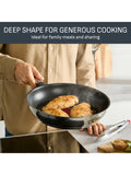 Tefal deep frying pan stainless steel non-stick Emotion Plus, UK version
