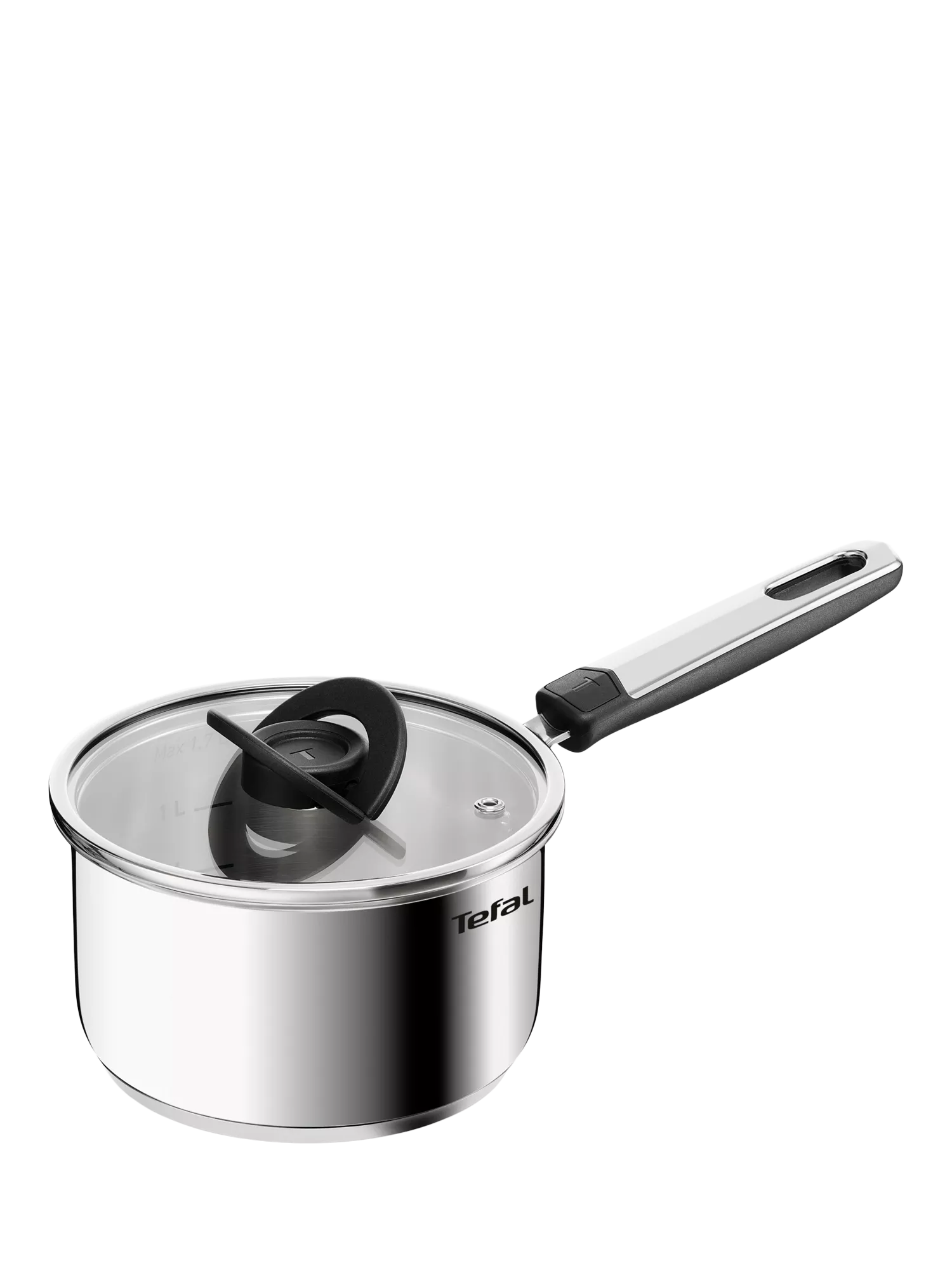 Tefal Emotion Plus Stainless Steel Uncoated Saucepan & Lid, 16cm