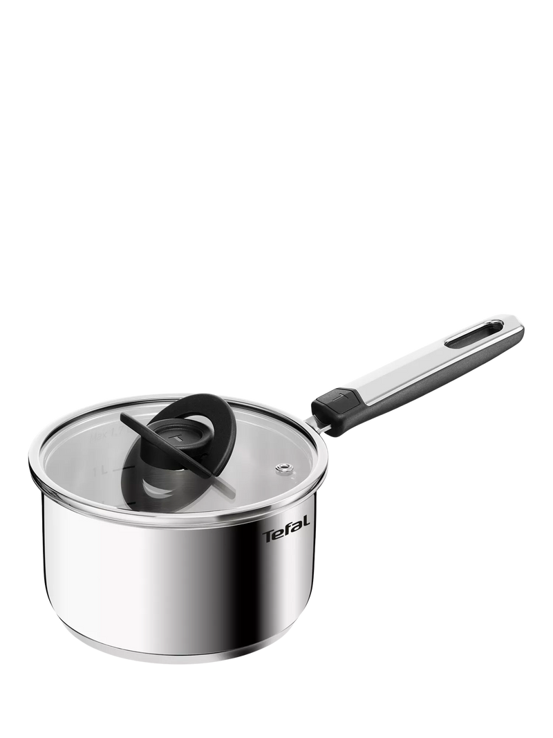 Tefal Emotion Plus Stainless Steel Uncoated Saucepan & Lid, 16cm