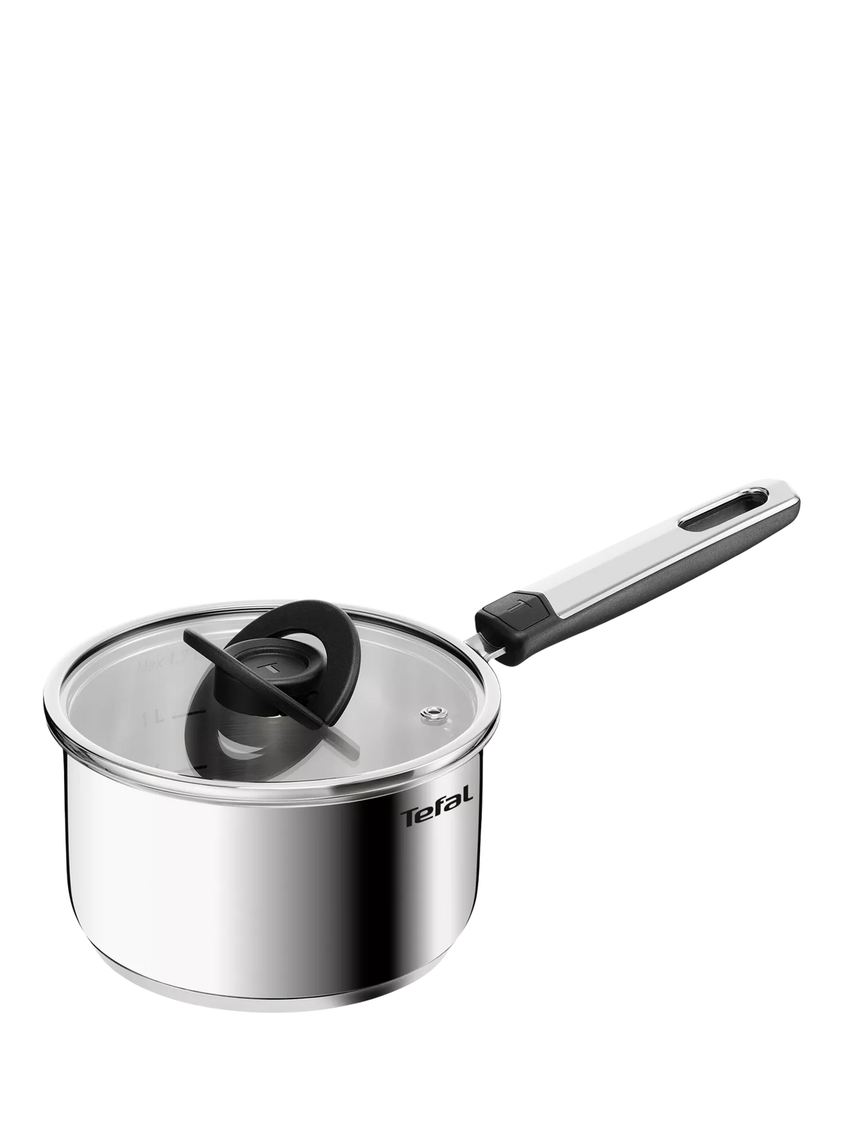 Tefal Emotion Plus Stainless Steel Uncoated Saucepan & Lid, 16cm
