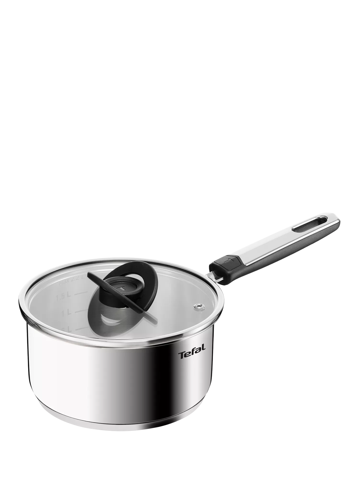 Tefal Emotion Plus Stainless Steel Uncoated Saucepan & Lid, 18cm