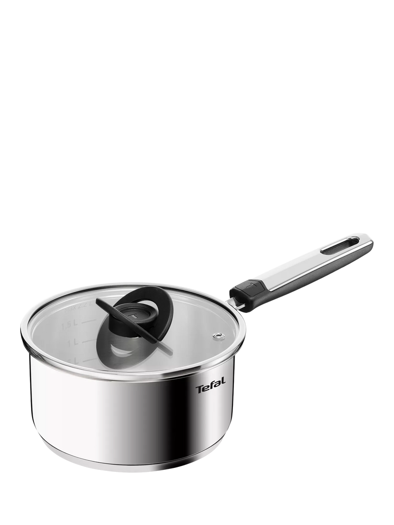 Tefal Emotion Plus Stainless Steel Uncoated Saucepan & Lid, 18cm
