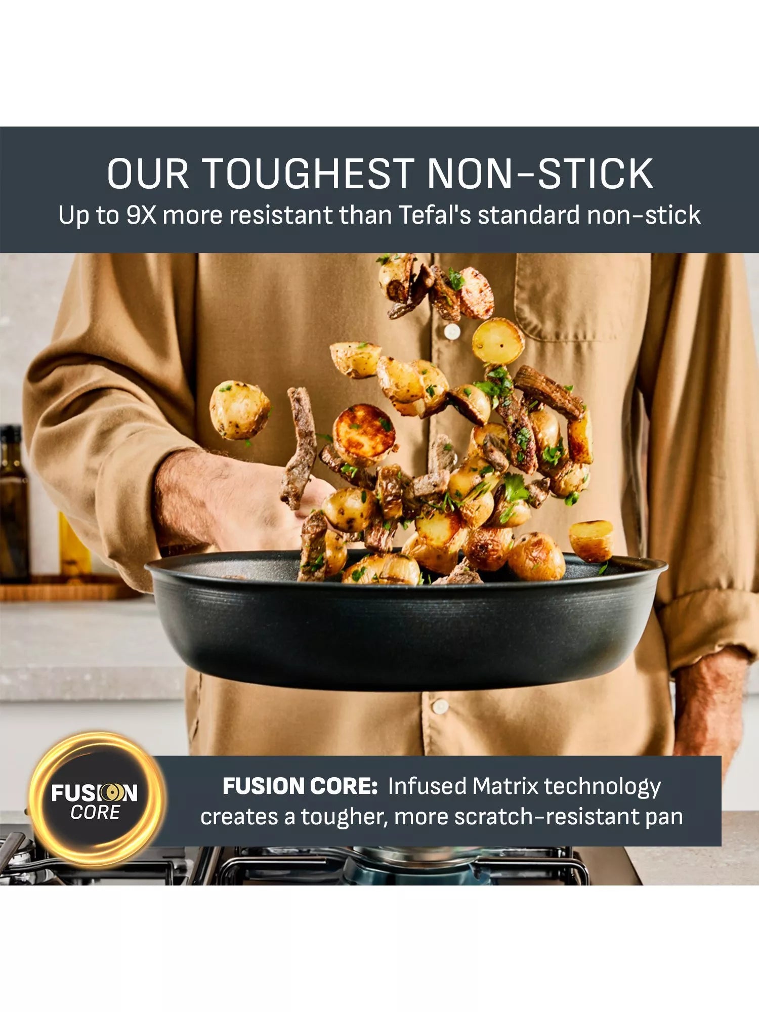 Tefal Excellence Fusion non-stick deep frying pan (British brand)