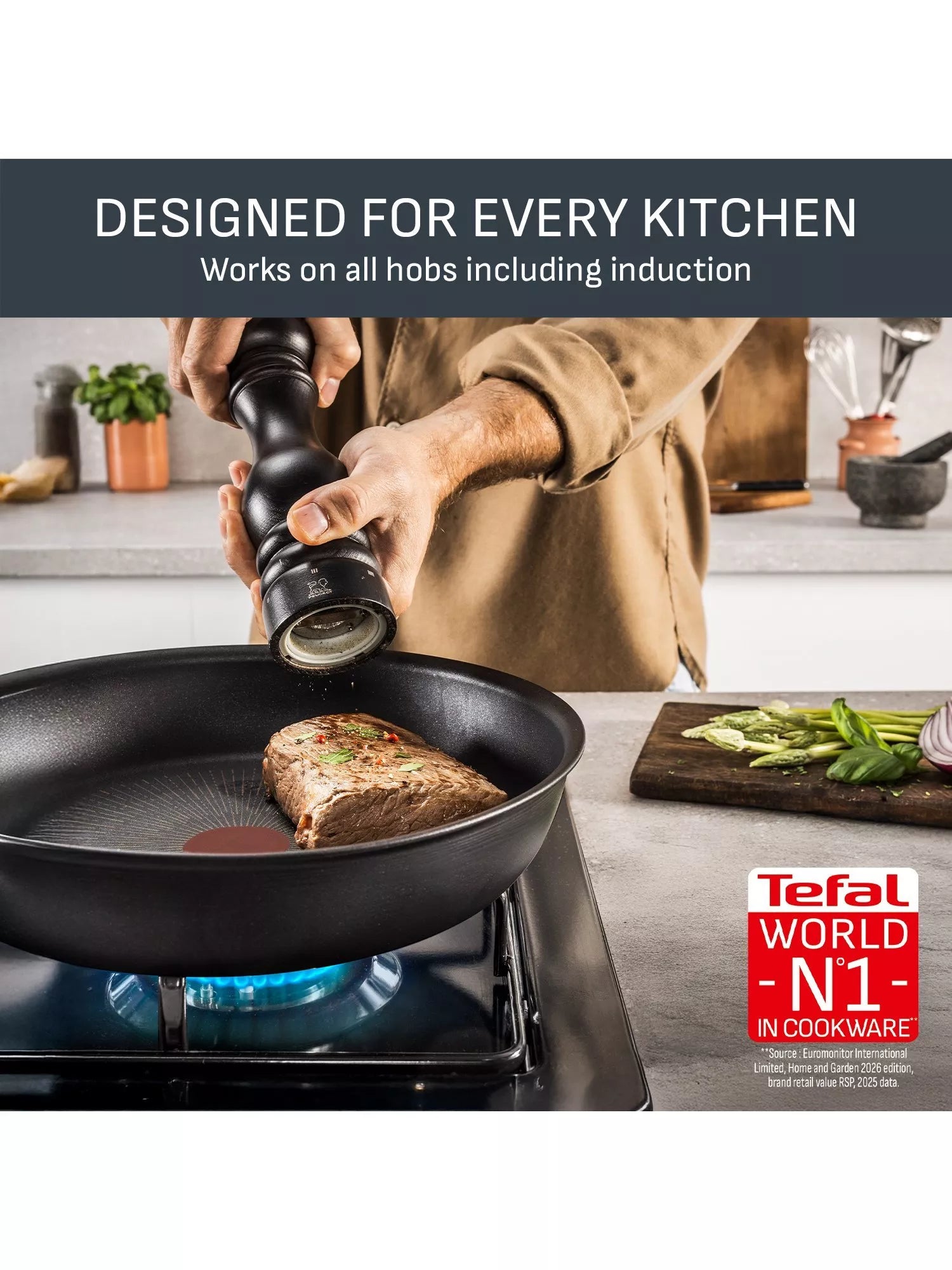 Tefal Excellence Fusion pancake pan 25cm, imported from the UK
