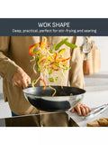 Tefal Emotion Plus stainless steel non-stick wok 28cm - British product