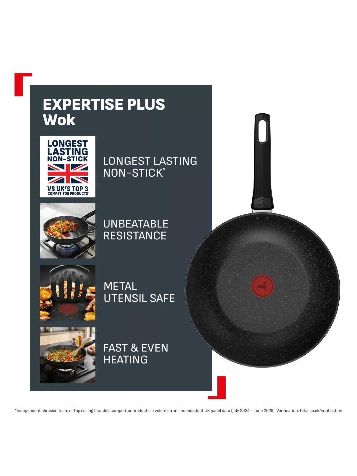 Tefal Expertise Plus non-stick wok 28cm, imported from the UK