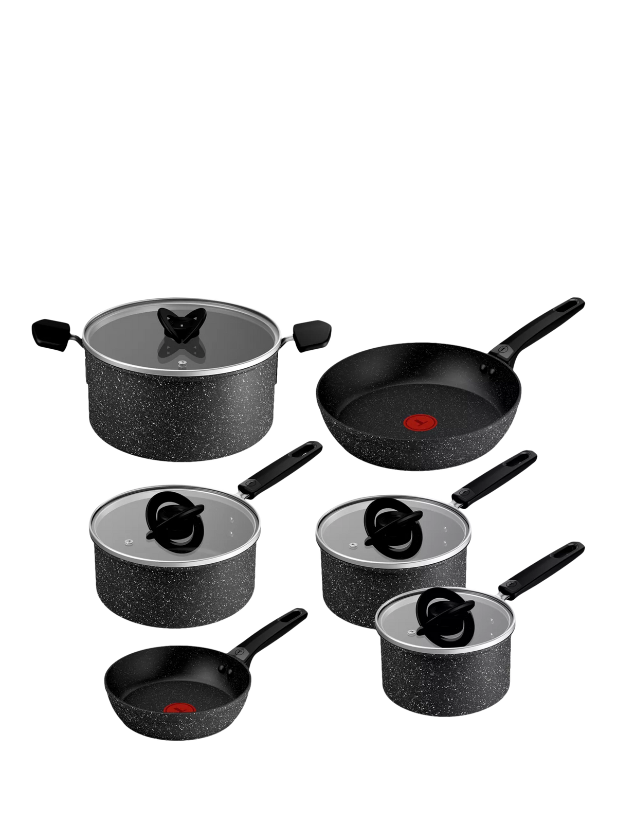 Tefal 6-piece non-stick pan set - British product