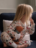 Avery Row knitted squirrel toy with Fair Isle jumper and scarf - British product