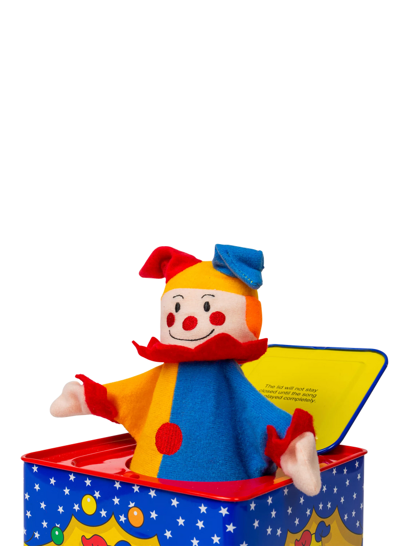 Bigjigs Toys musical jester jack in the box, imported from the UK