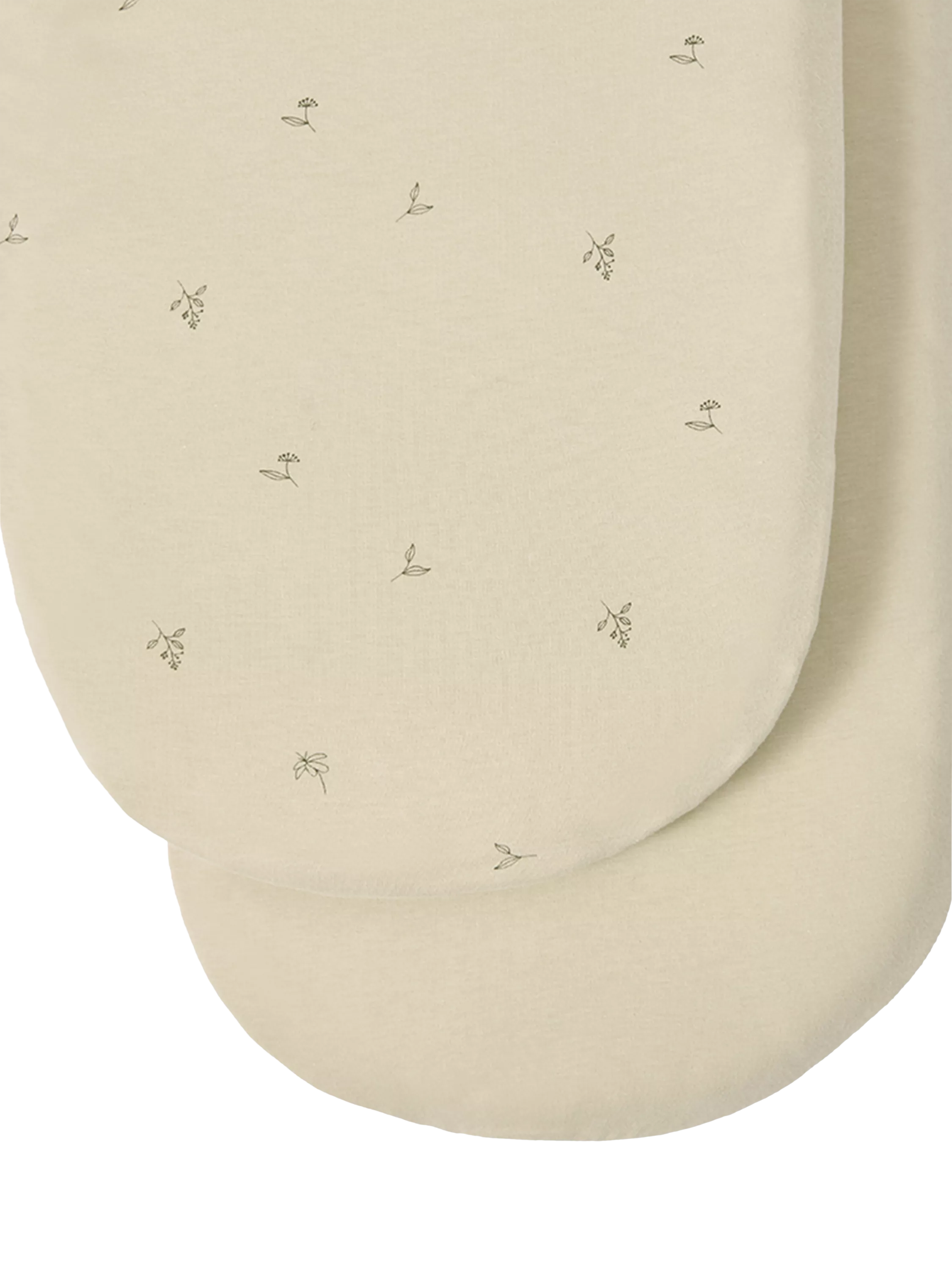 Little Green Sheep Moses basket fitted sheet twin pack (British brand)
