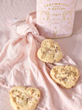Cartwright & Butler heart-shaped biscuits tin raspberry white chocolate 200g - British product