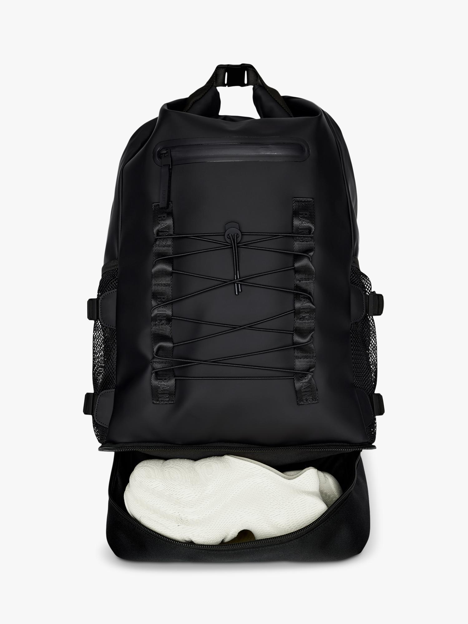 Rains Trail Mountaineer Roll-Top Backpack 01 Black - British product