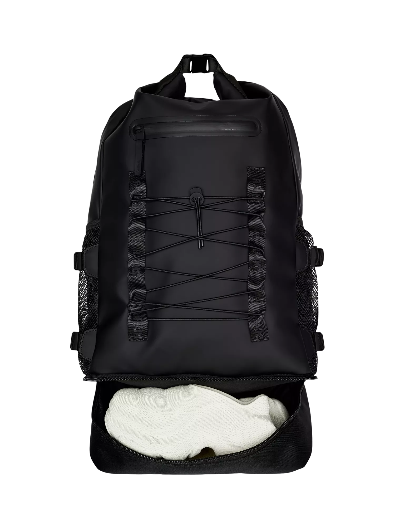 Rains Trail Mountaineer Roll-Top Backpack 01 Black - British product