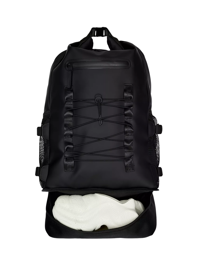 Rains Trail Mountaineer Roll-Top Backpack 01 Black - British product