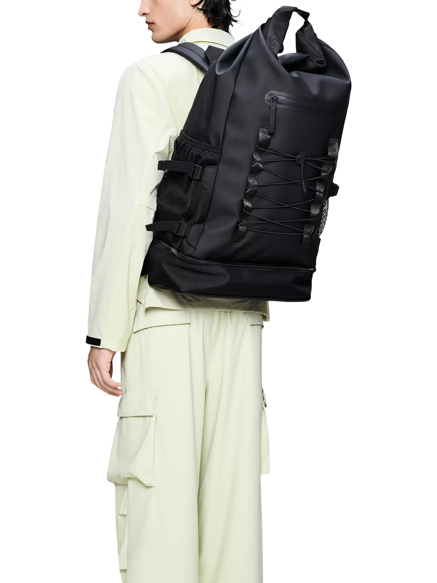 Rains Trail Mountaineer Roll-Top Backpack 01 Black - British product