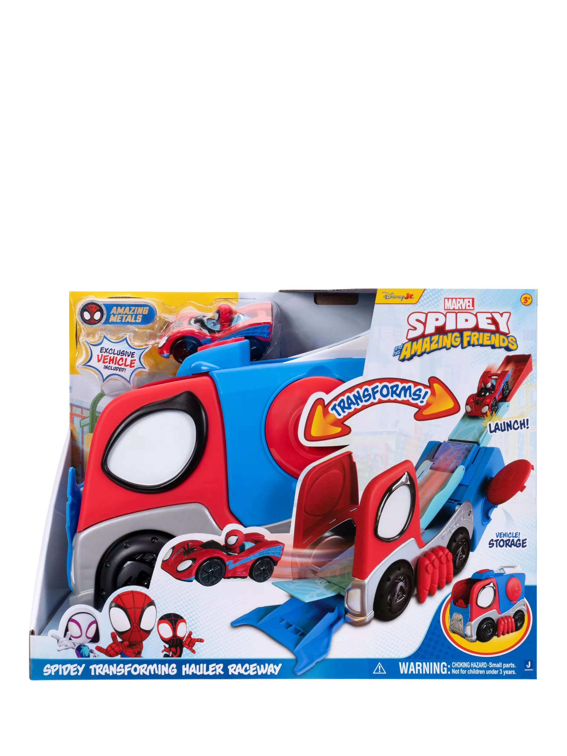 Spidey transforming hauler raceway 9-inch toy (British brand)