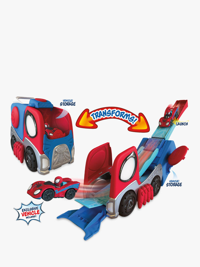 Spidey transforming hauler raceway 9-inch toy (British brand)