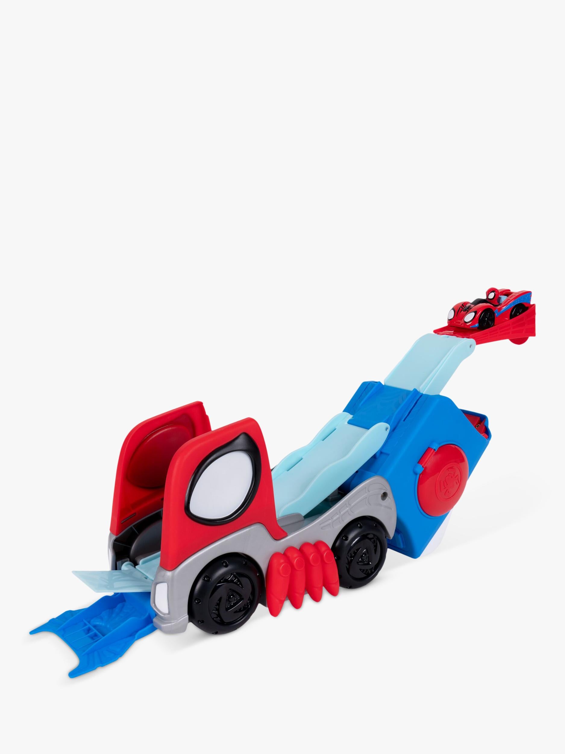Spidey transforming hauler raceway 9-inch toy (British brand)