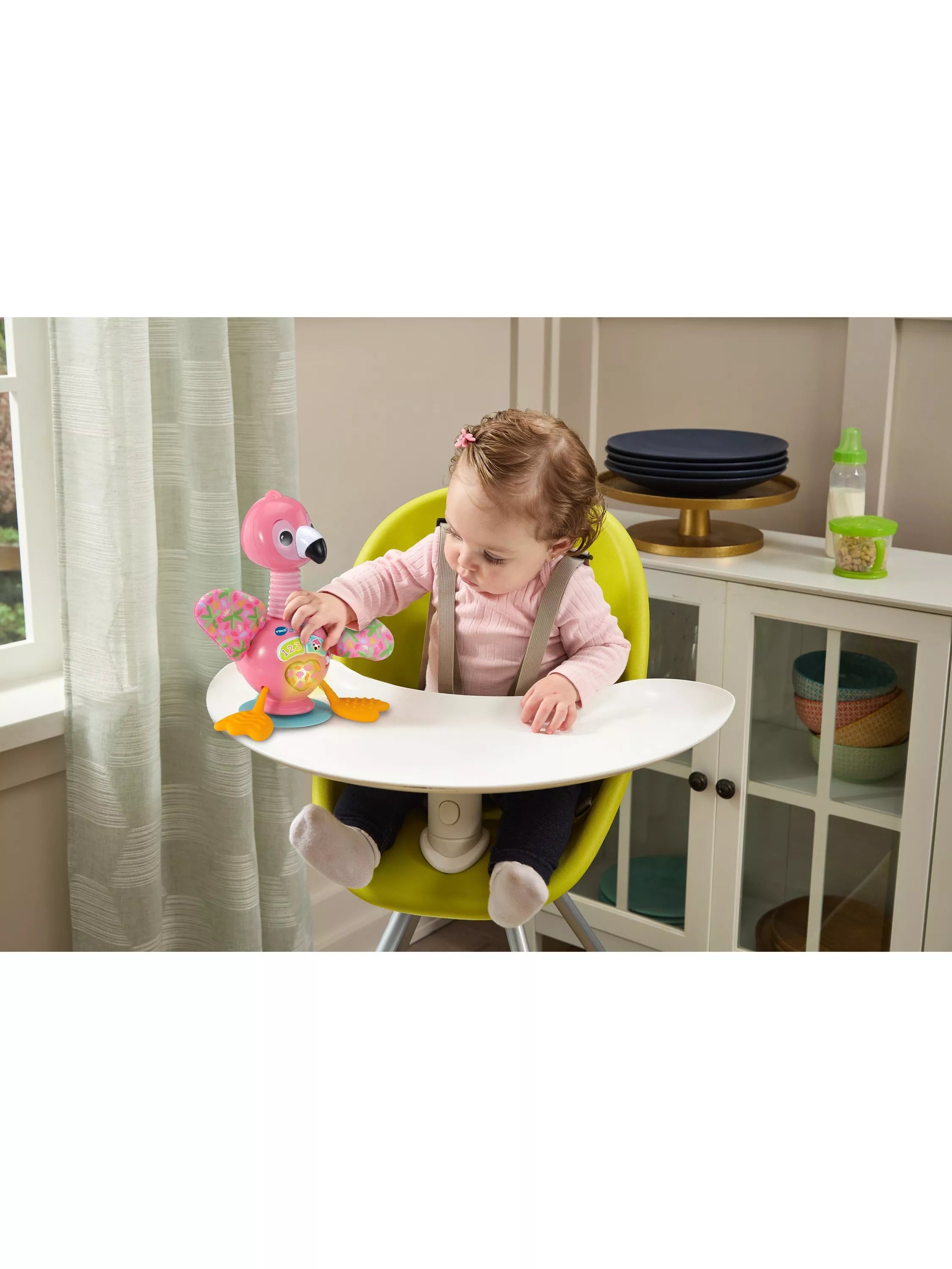 VTech Fluttering Flamingo highchair toy, imported from the UK